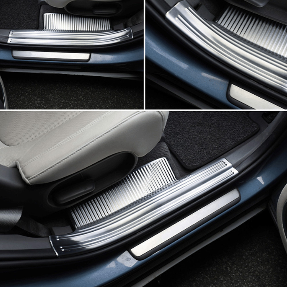 สําหรับ Hyundai IONIQ 5 / IONIQ 5 N ด้านหน้าด้านหลังประตู Sill Protector ยินดีต้อนรับเหยียบเกณฑ์ Str