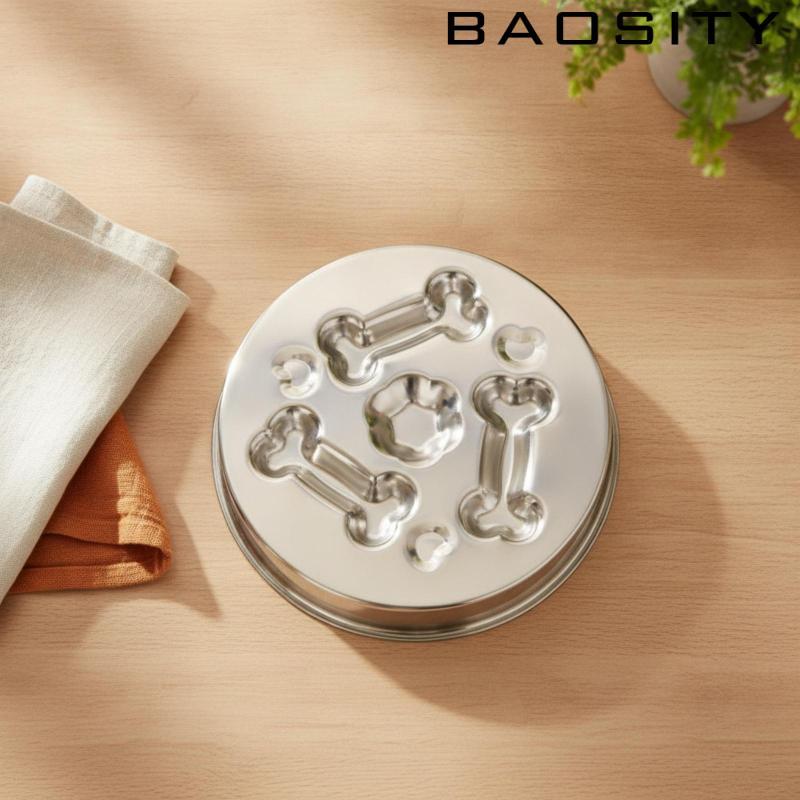 [Baosity] เครื่องป้อนช้าจานอุตสาหกรรมสําหรับสุนัขชามสแตนเลสช่องยกการออกแบบป้องกันเหงือกสําหรับอาหาร 