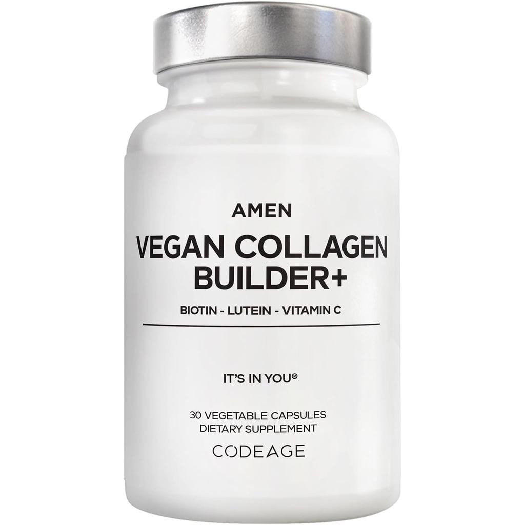 Amen Collagen Builder C Biotin Lutein 30 แคปซูล | สารสร้างคอลลาเจนจากพืชพร้อมซีไบโอตินลูทีนไลซีนไลน์