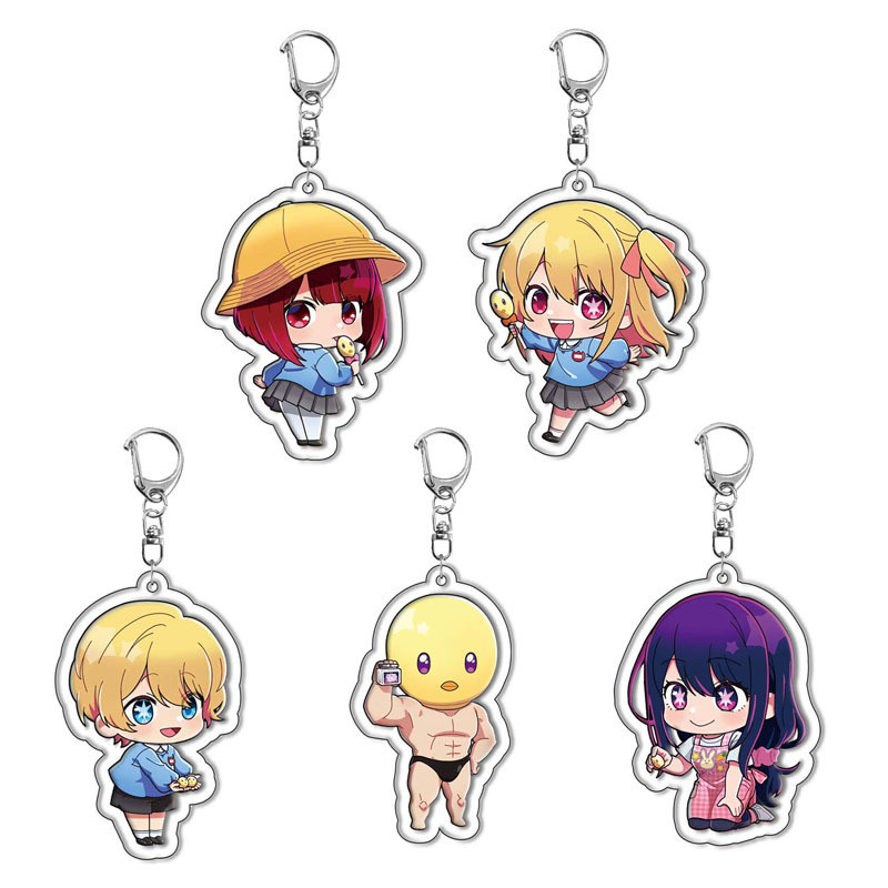 OSHI NO KO พวงกุญแจอะคริลิคอะนิเมะ Interlayer พวงกุญแจ