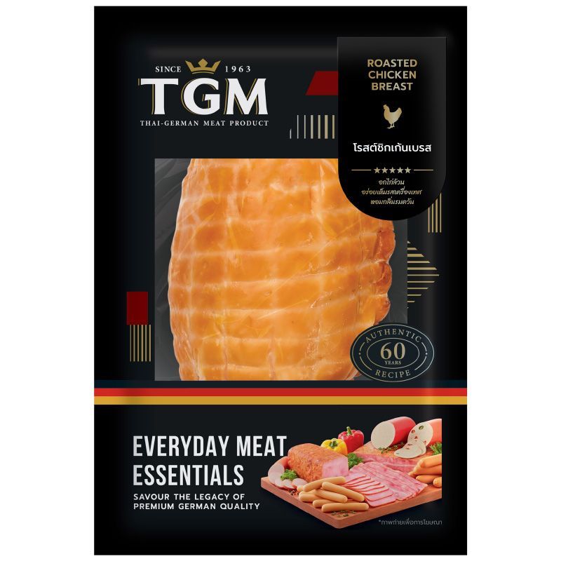 ทีจีเอ็มอกไก่รมควัน 250กรัม TGM Roasted Chicken Breast 250g.