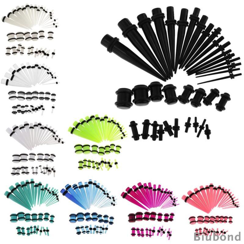[Biubond] 36 ชิ้น/เกจวัดชุดยืดอะคริลิค 14G-00G Expander Tapper Plugs Body Jewelry