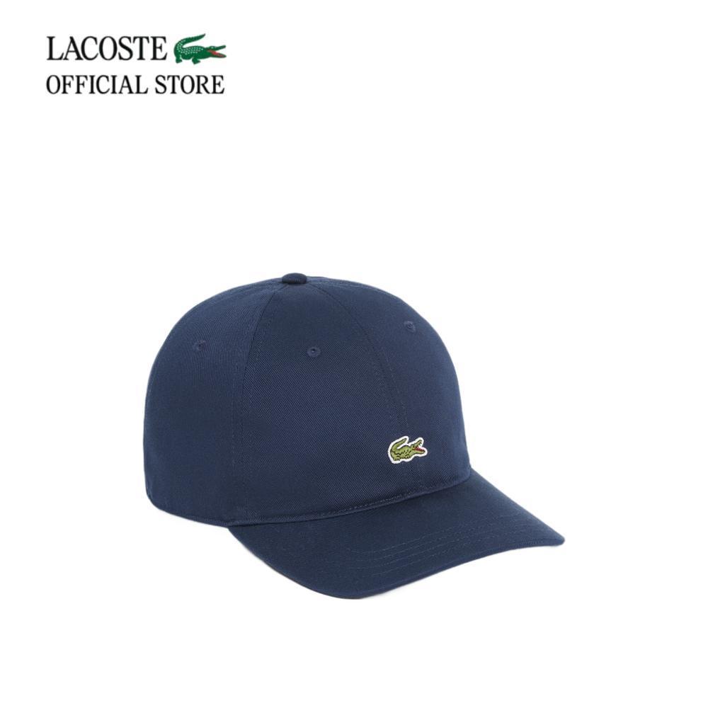 LACOSTE หมวกผู้ใหญ่ COTTON TWILL CAP รุ่น RK7390 - NAVY BLUE