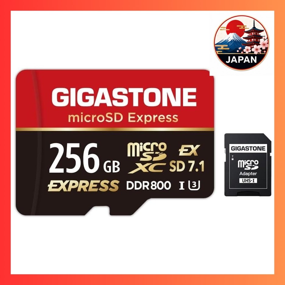 [Directly from Japan]GIGASTONE microSD Express microSD card 256GB SD7.1, specifically designed for S