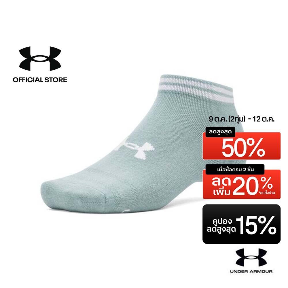 Under Armour ถุงเท้าข้อต่ำแพ็ก 3 คู่ยูนิเซ็กส์ UA Essential