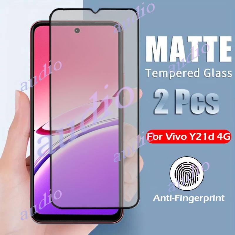 Vivo Y21d 4Gคลุมทั้งหมดMatteกระจกนิรภัยสําหรับVivo Y21d Y21d VivoY21d 4G 2025 Anti-Fingerprint Matte