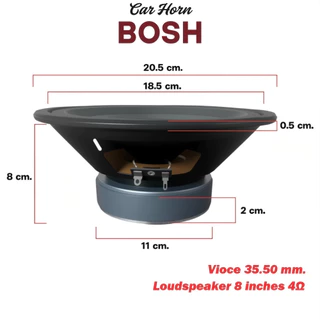 BOSH ลำโพงกลางรถยนต์ 8 นิ้ว 300W คุณภาพสูง ดอกลำโพง 8นิ้ว 300วัตต์ หน้านูน ลำโพงเสียงกลาง 8 นิ้ว ลำโพงมิดโล 8 นิ้ว ลำโพง