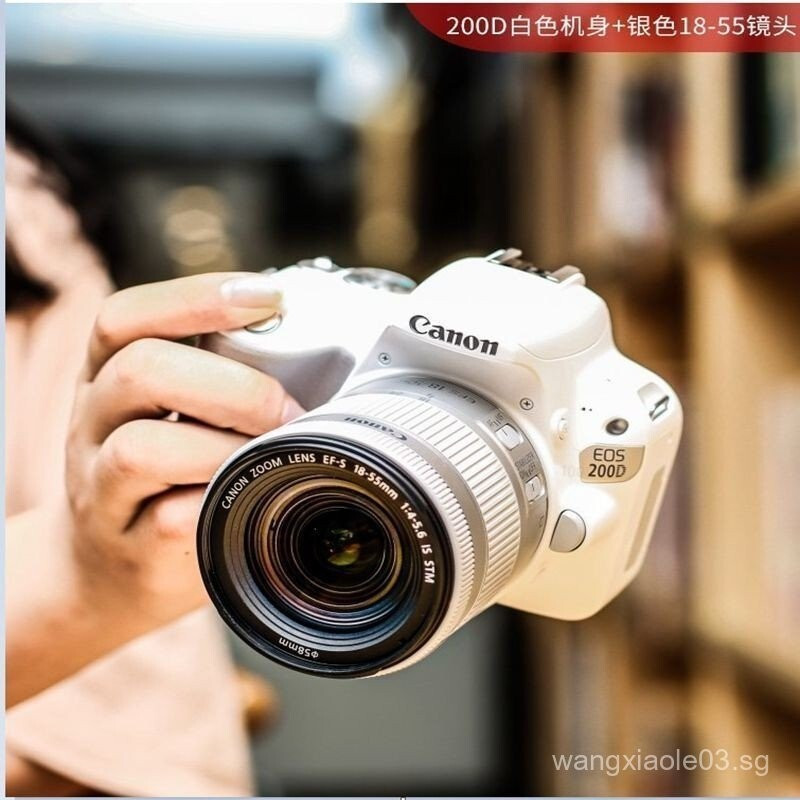 ยี่ห้อใหม่ Canon 200d รุ่นที่สองสีดําสีขาวกล้องนักเรียน Digital HD Travel 200D2 ระดับรายการ SLRHT99 