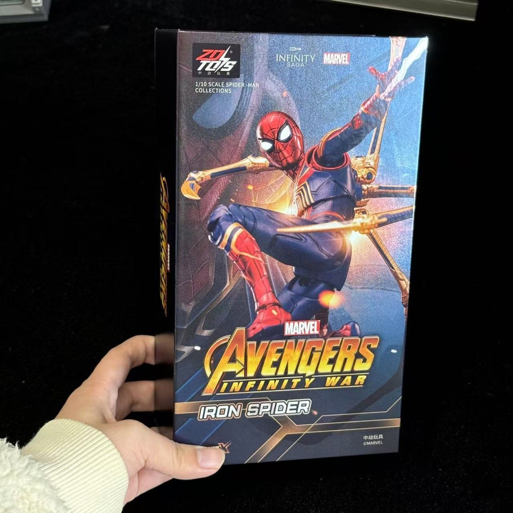R พร้อมสต็อกอะนิเมะ Marvel ของแท้ Iron Spider-Man 2.0 Hand-Made Model Play Joint Movable อินเทรนด์เล