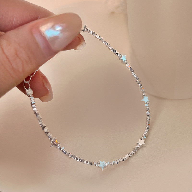 สร้อยข้อมือ Star สำหรับผู้หญิง มีแสงหรูหรา ขนาดเล็ก พร้อมโลหะ 921SL