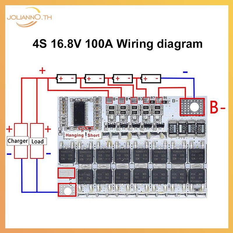 Joliann0 3s/4s/5s Bms 12v 16.8v 21v 3.7v 100a Li-ion Lmo Ternary Protection Circuit Board Li-polymer