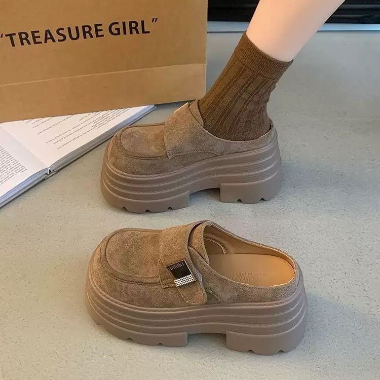 PRF รองเท้าผ้าใบ Wedges Slop นําเข้าแฟชั่นเกาหลี KG2841