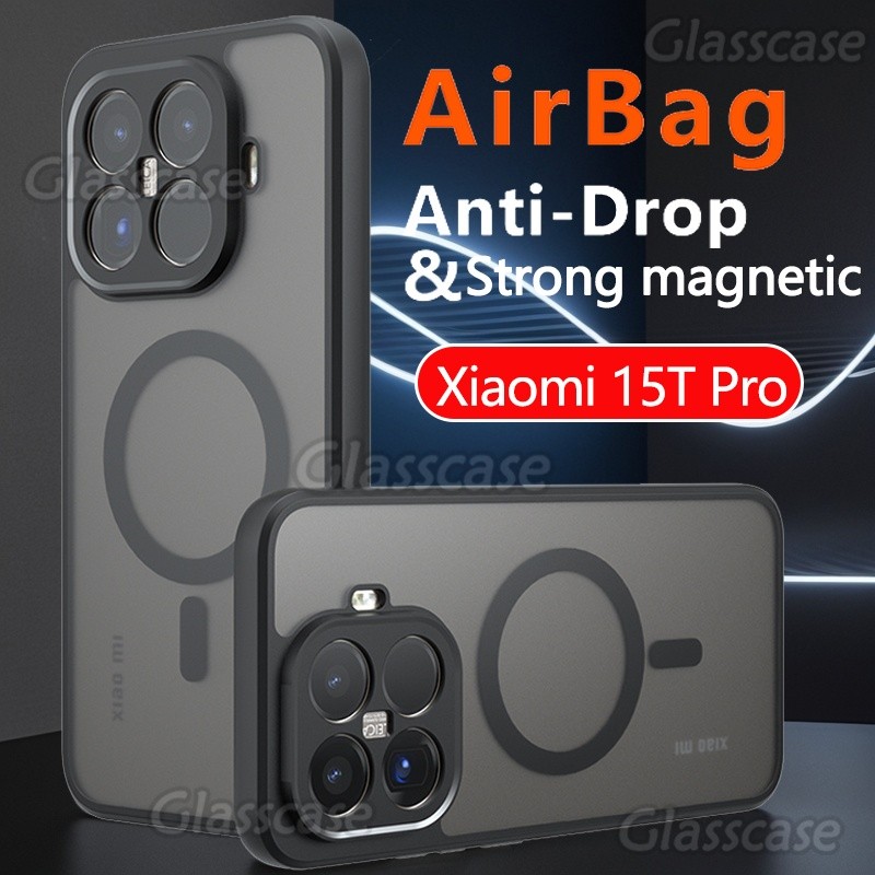 สําหรับ Xiaomi 15T 17T Pro 17TPro 15TPro 15Pro 15Ultra Anti-Scratch โปร่งใส Frosted พร้อมแม่เหล็กเคสโทรศัพท์กันกระแทกป้องกันลายนิ้วมือ Hard ฝาหลัง