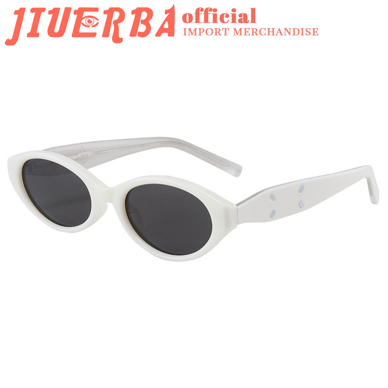 JIUERBA Classic Retro Cat Eye แว่นกันแดดกลางแจ้ง ป้องกันรังสี UV สูงสุด