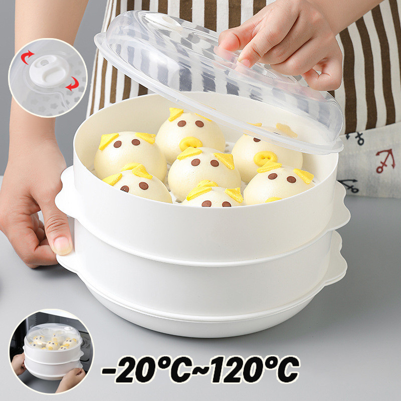 COD ล่องอุ่นอาหารในไมโครเวฟ กล่องนึ่ง ชามนึ่งอาหาร ทนต่อความร้อน สะดวกต่อการใช้งาน เกรดอาหาร ความปลอดภัย