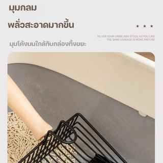 COD 🐱พลั่วทรายแมว แขวนได้ แบบพกพา พลั่วตักขยะแมว ด้ามจับไม้เนื้อแข็ง ใช้ได้กับทรายแมวทั้งหมด ไม่สัมผัส ทนทาน