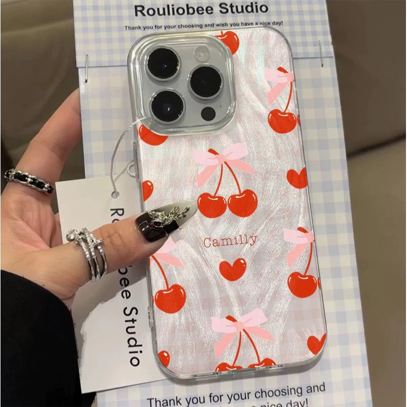 INFINIX Bowknot Cherry เคสโทรศัพท์สําหรับ INFINIXHOT30I HOT30PLAY HOT40 HOT8 HOT9PLAY ITEL RS4 A05S 