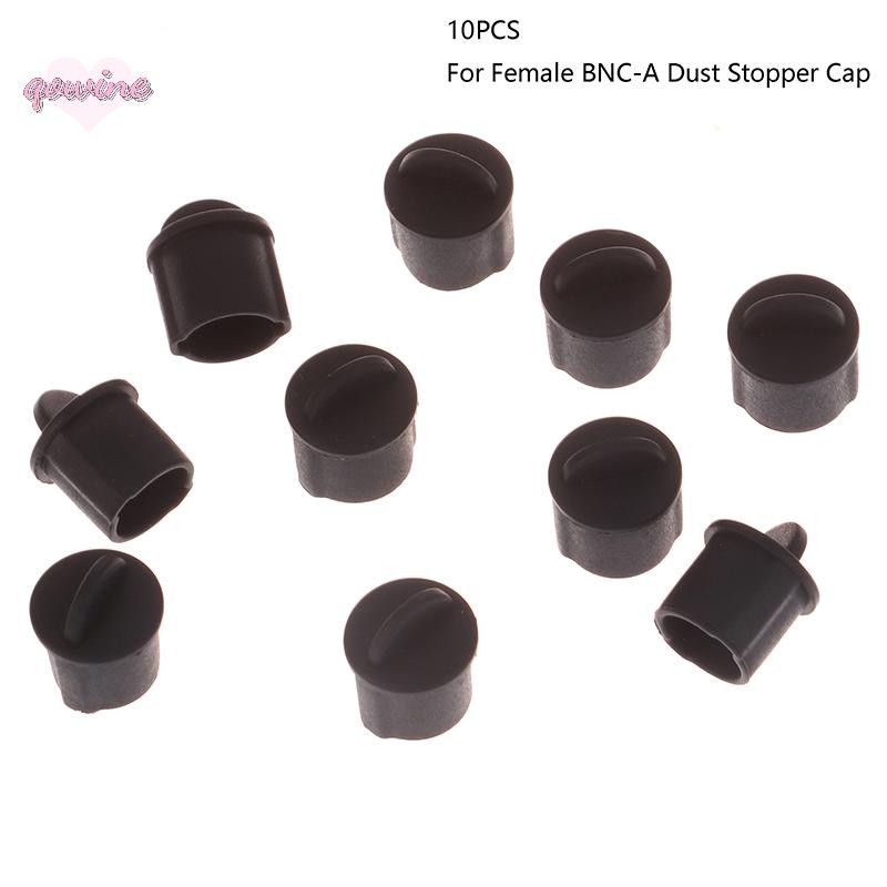 [qowine] uxcell 10 ชิ้นซิลิโคน BNC Anti-Dust Stopper Cover สําหรับแจ็คหญิงภายในติดตั้ง Dia 9.5 มม. - 11 มม.TH