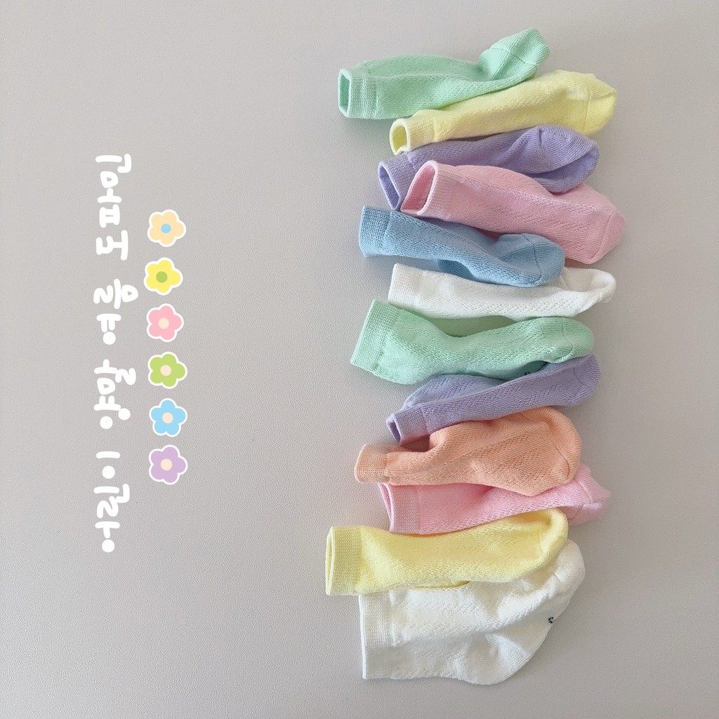 ถุงเท้าสีลูกกวาดตาข่ายระบายอากาศฤดูร้อนสำหรับเด็กชายและเด็กหญิง ราคา ถูกที่สุด ดีลบีเคเค รูปภาพหลัก
