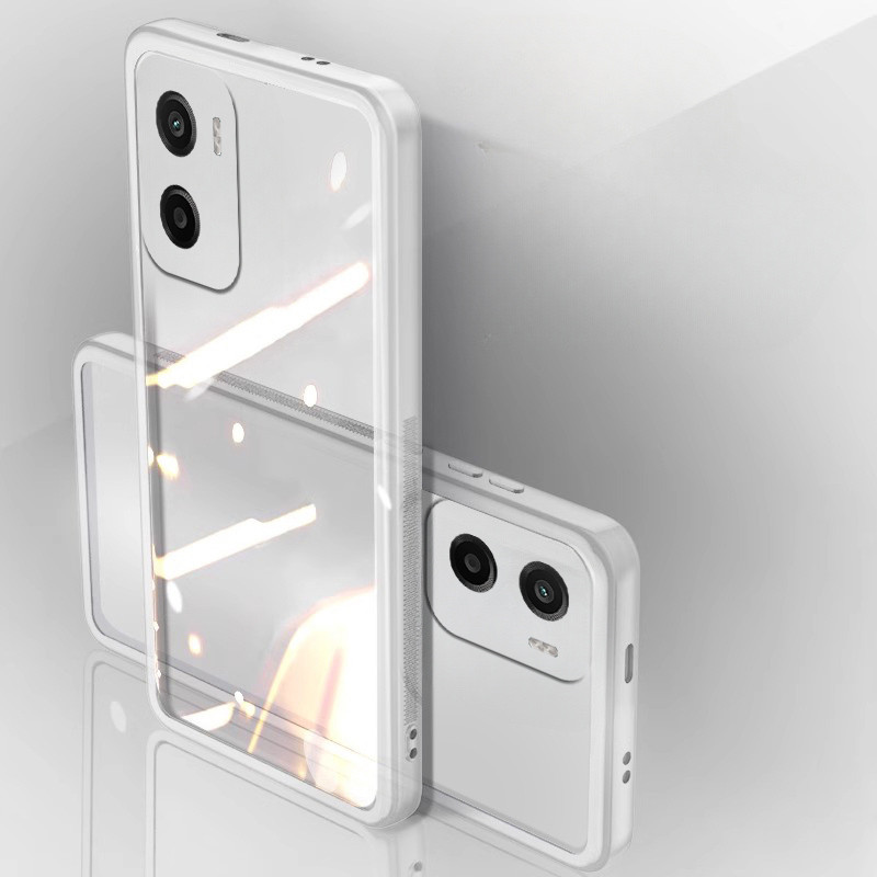 ฝาครอบโทรศัพท์ Moto G06 กลับกรณีป้องกันกล้องกึ่งโปร่งใสซิลิโคนนุ่มกันกระแทกพร้อมเลนส์ป้องกันฟิล์มสํา