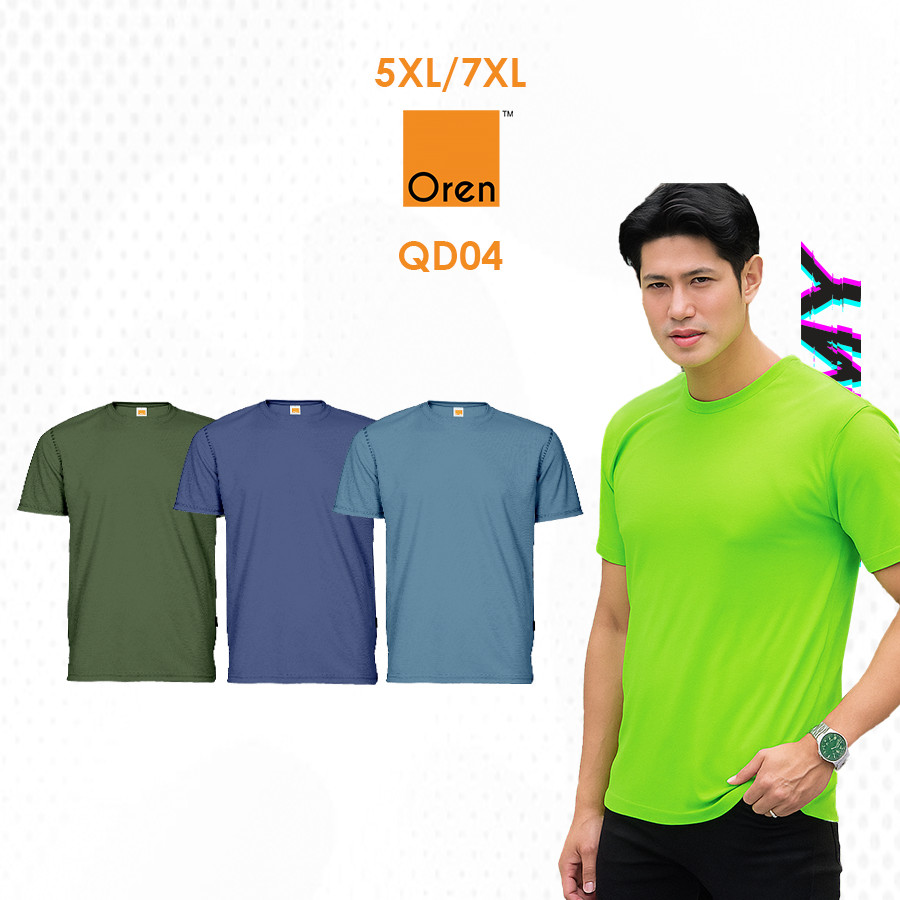 QD04 Oren Sport Quick Dry Cool Fit Microfiber Unisex Round Neck jersey Plus Size 3 NTMY