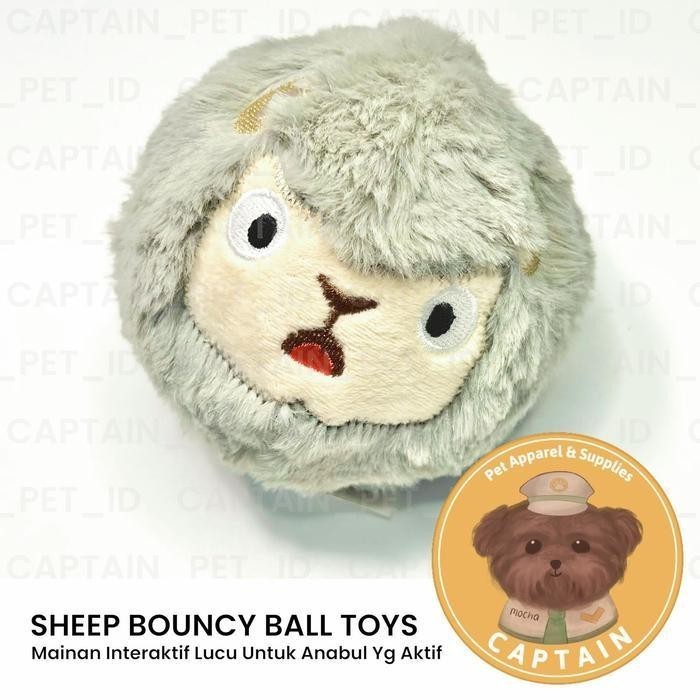 [31] BOUNTY BALL FETCH SQUEAKY TOYS DOG SHEEP MOTIF