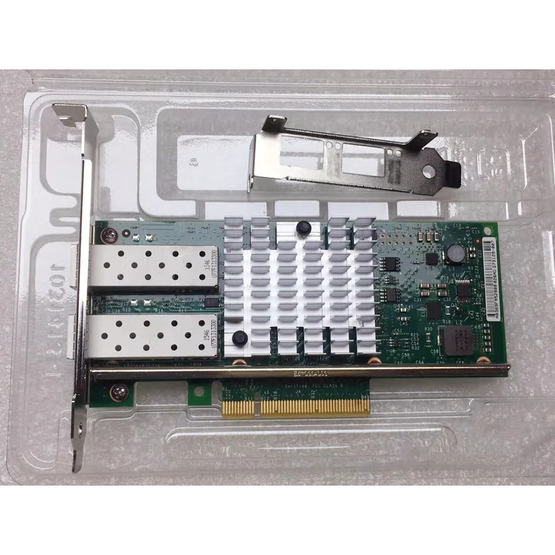 Original 10GB 2 Dual Port X520-DA2 XYT17 942V6 สําหรับ 10G SFP + PCI Express x8 82599ES Intel ชิป Et