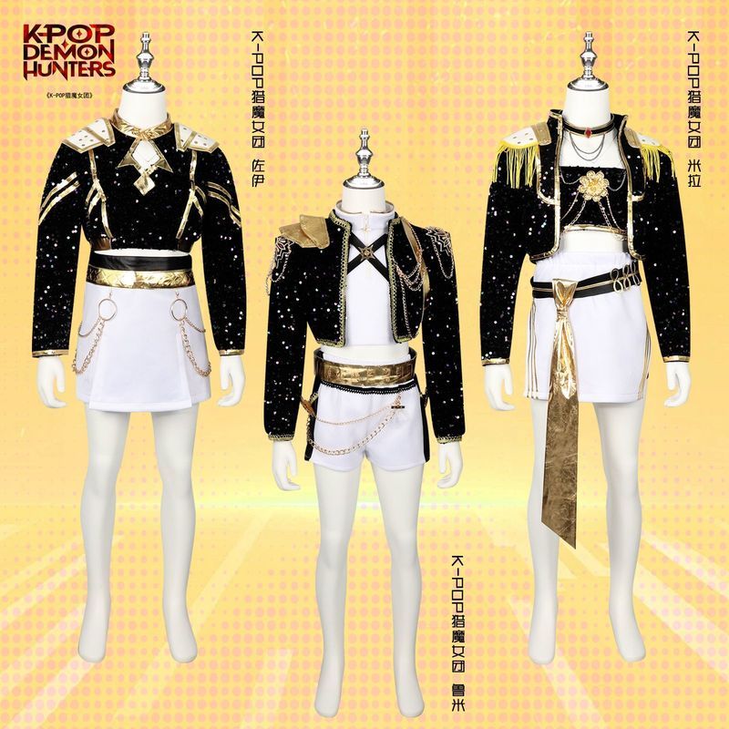 【พร้อมส่ง】ชุด ดาบ ชุด เสื้อ kpop ชุด demon hunter cosplay kids ชุด zoey kpop demon hunter เด็ก ชุดเด
