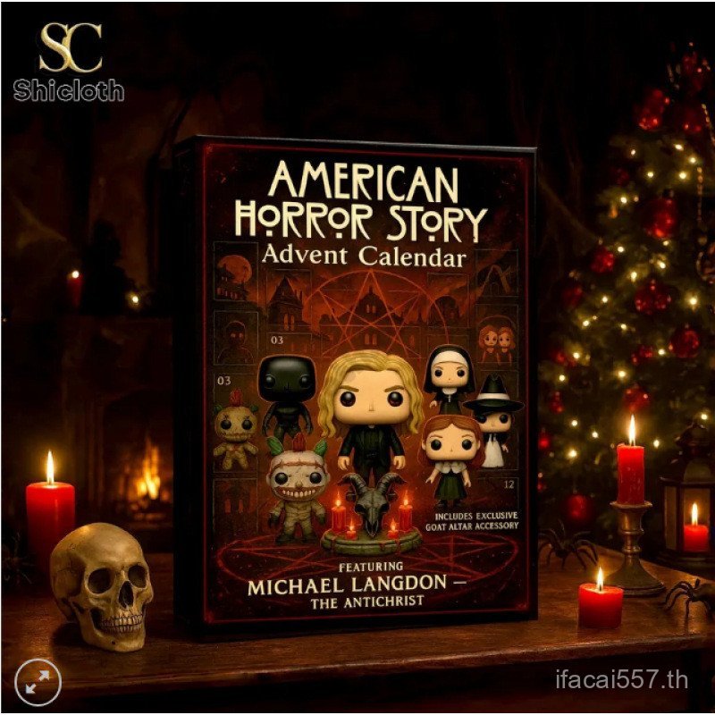 American Horror Story Advent Holiday Mystery Box ของตกแต่งต้นคริสต์มาสแบบจี้อะคริลิค