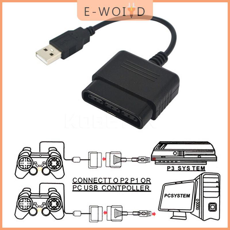 YUYIN4 สายแปลงอะแดปเตอร์คอนโทรลเลอร์ USB สําหรับ PS2 Playstation เป็นเครื่อง PS3 คอมพิวเตอร์