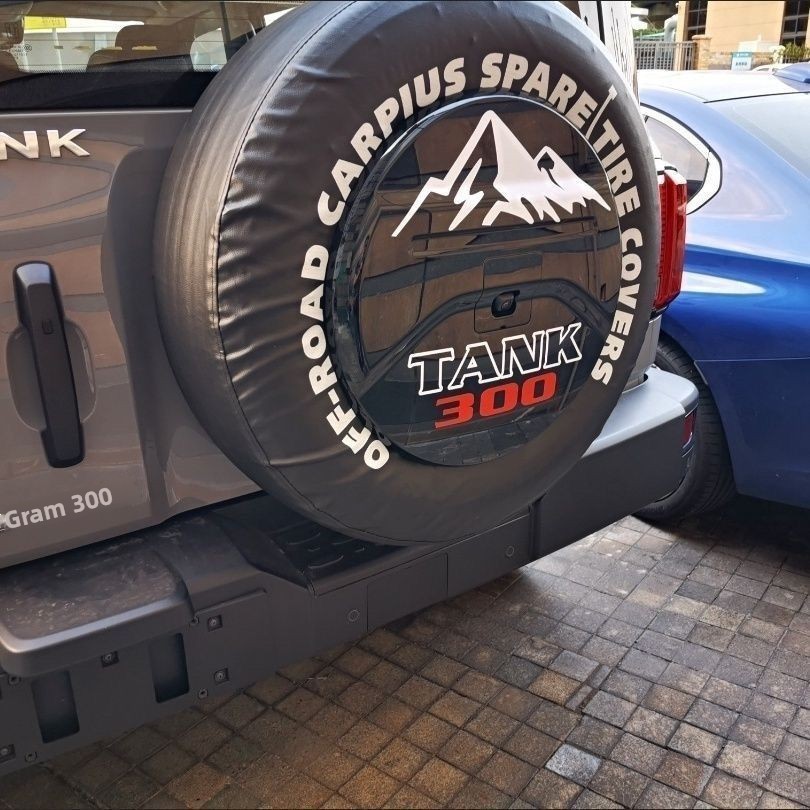 Great Wall Car WEY Tank 300 ประเภทถังทุ่มเทฝาครอบยางอะไหล่ที่กําหนดเองด้านหลังยางฝาครอบป้องกันหนากันน้ําชิ้นส่วนรถยนต์