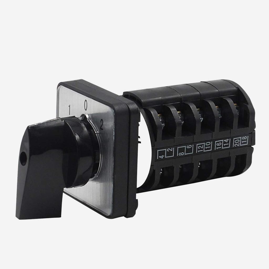 สวิตช์เลือกการเปลี่ยนแปลงสากล 1 ชิ้น, สวิตช์โอนไฟฟ้า, 3 ตําแหน่ง 20 เทอร์มินัล, LW8-10/5 220V 10A มอ