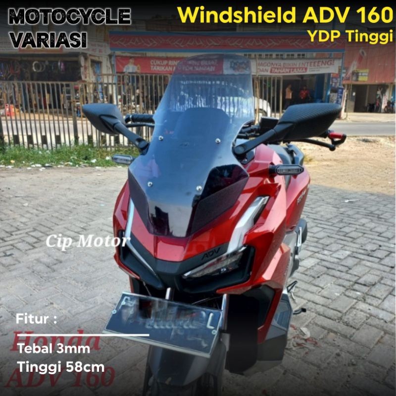 กระจกบังลม ADV 160 Visor ADV 160 High Model ควัน YDP