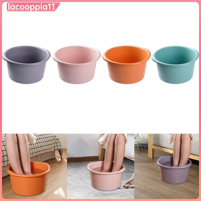 [lacooppia11] อ่างล้างหน้านวดเท้าอ่างเท้าแข็งแรงทนทานและสะดวกพร้อมที่จับทั้งสองด้านคงที่ที่มีจุดนูนก