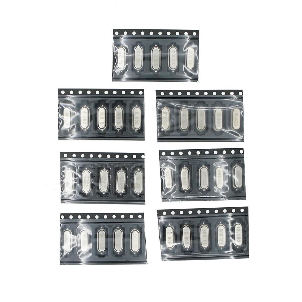 7 ค่า * 5 ชิ้น 49S Surface Mount Passive Quartz Crystal Oscilator Kit รวม 6Mhz 8Mhz 10Mhz 12Mhz 16Mh