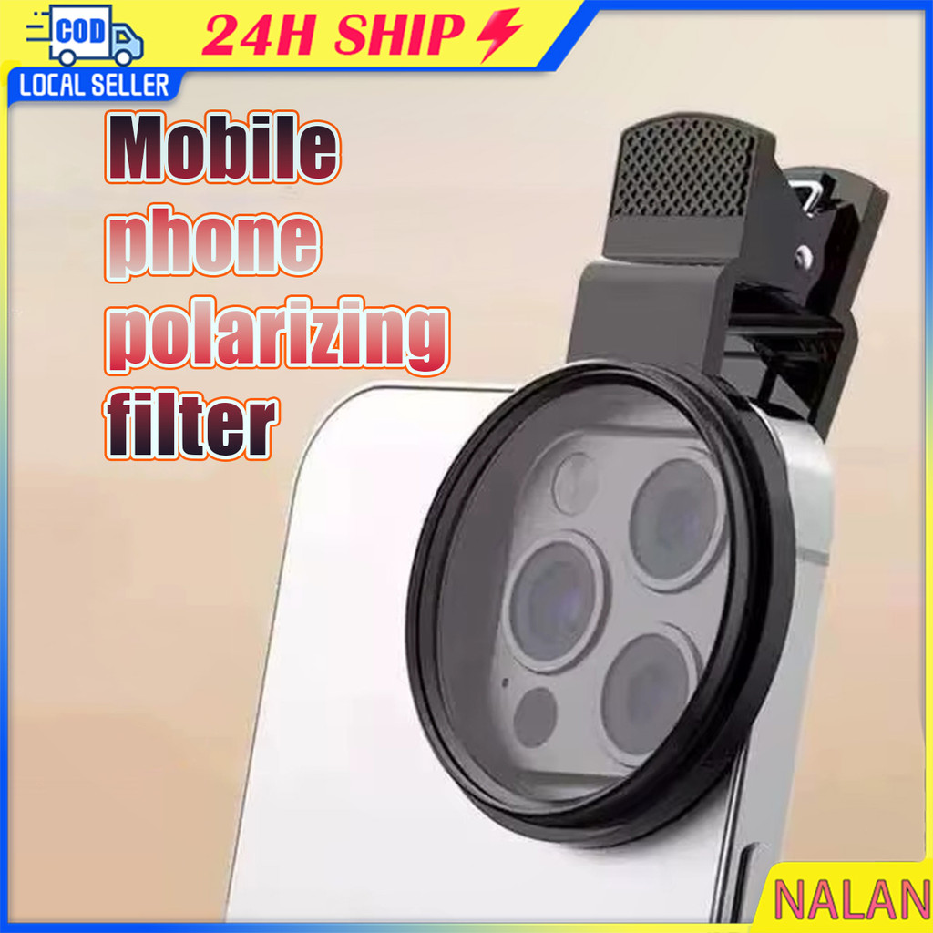 ร้านอยู่กทม.ฟิลเตอร์โพลาไรซ์ 52MM เลนส์ cpl เลนส์กล้องมือถือ เพิ่มความอิ่มตัวของสีและความคมชัด ลดแสงสะท้อน แบบมืออาชีพ