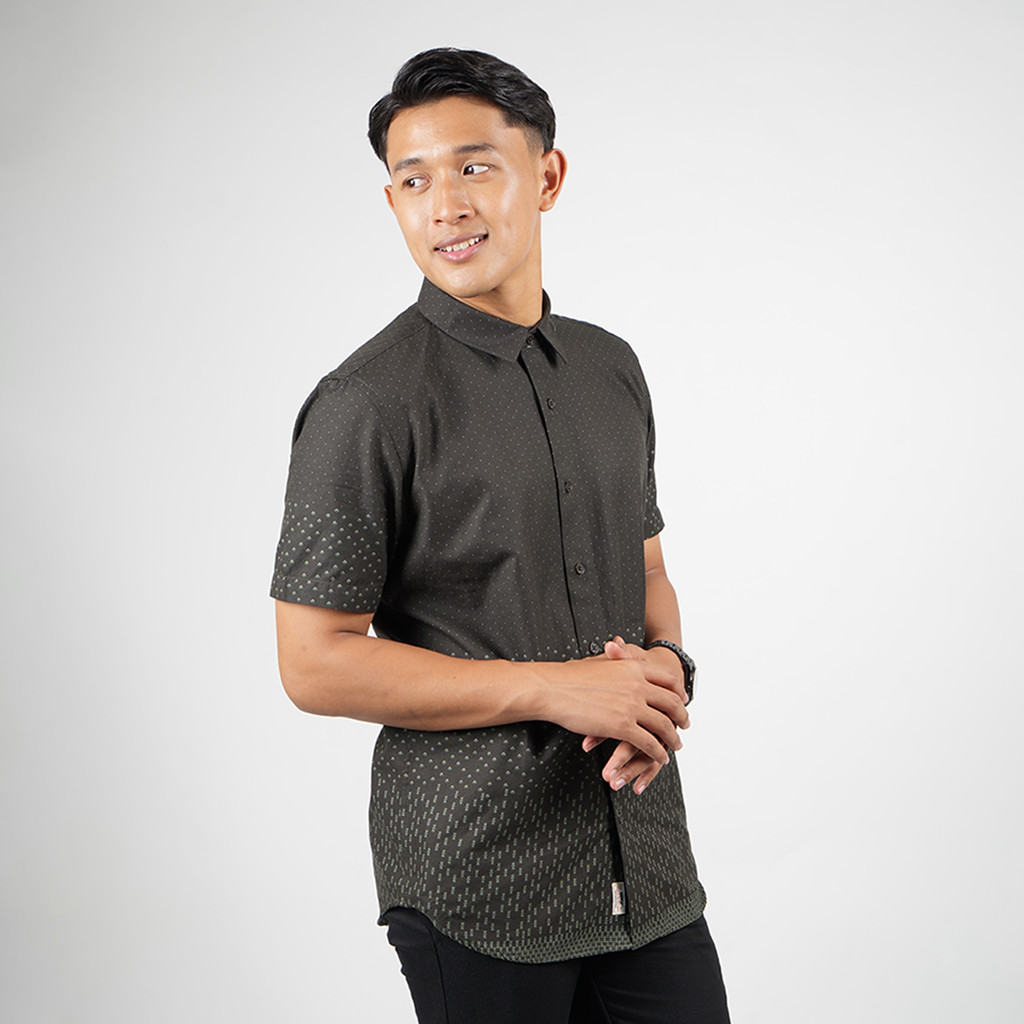 DAPPER เสื้อเชิ้ตลําลองทรงเข้ารูปกาแฟ - 9315PJJ