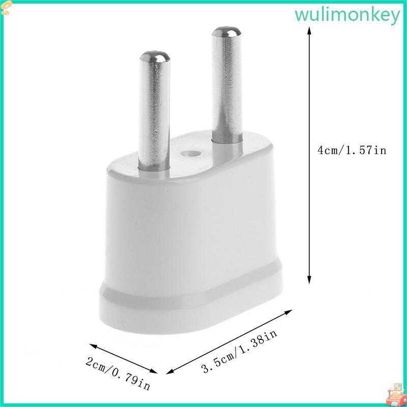 WU Europe Plug Adapter US to EU Plug Adapter Travel Adapter Outlet