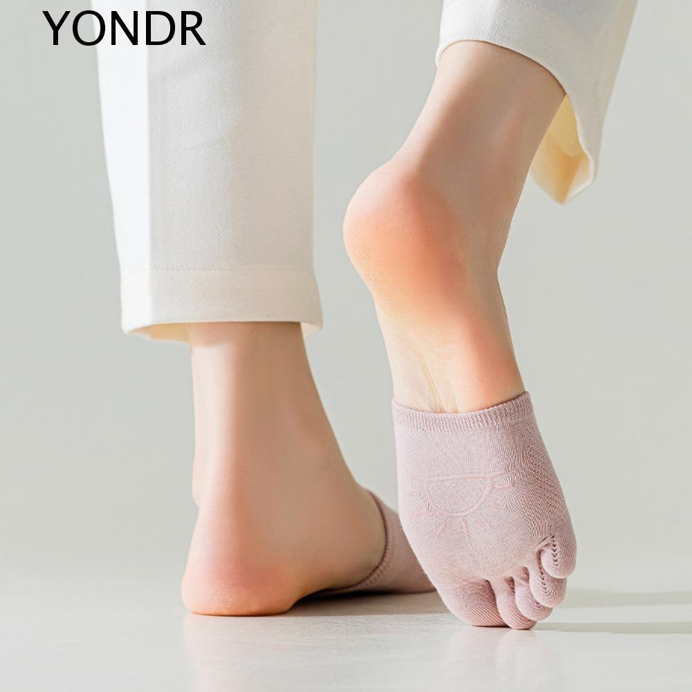 YONDR Toe Separator Socks Simple Invisible Elasticity Summer Forefoot Socks Short Five Finger Socks