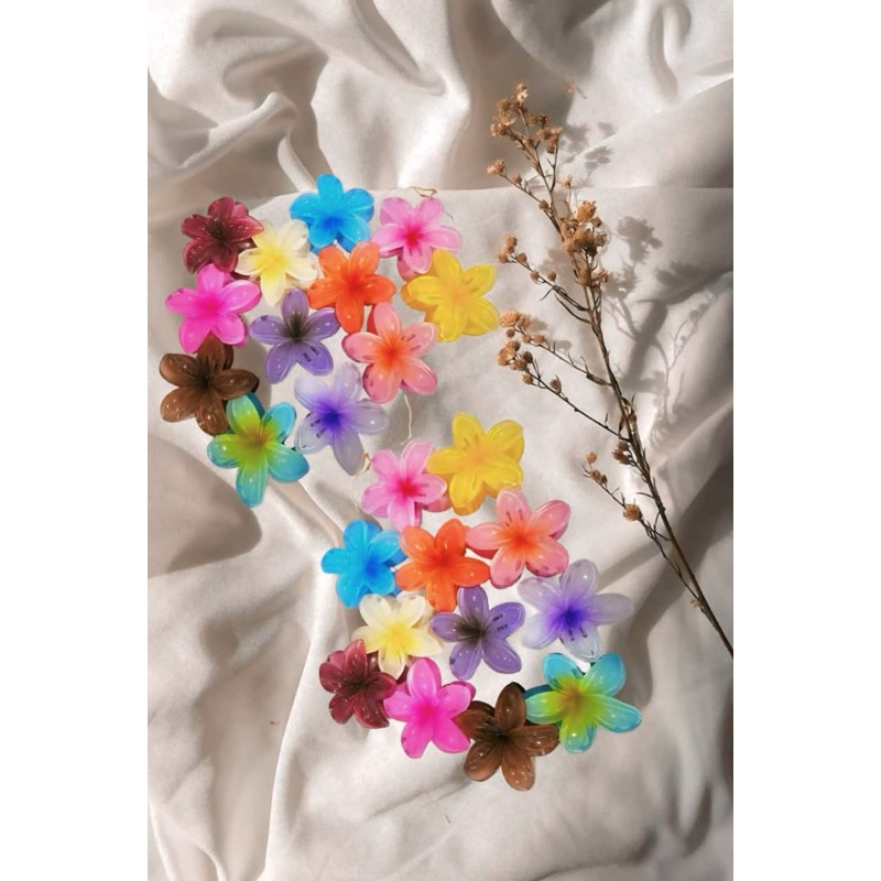 Ready_Stock MINI CAMBODIAN CLIPS CONTAINS 12 CAMBODIAN FLOWER CLIPS PER PACK 12 qK-7