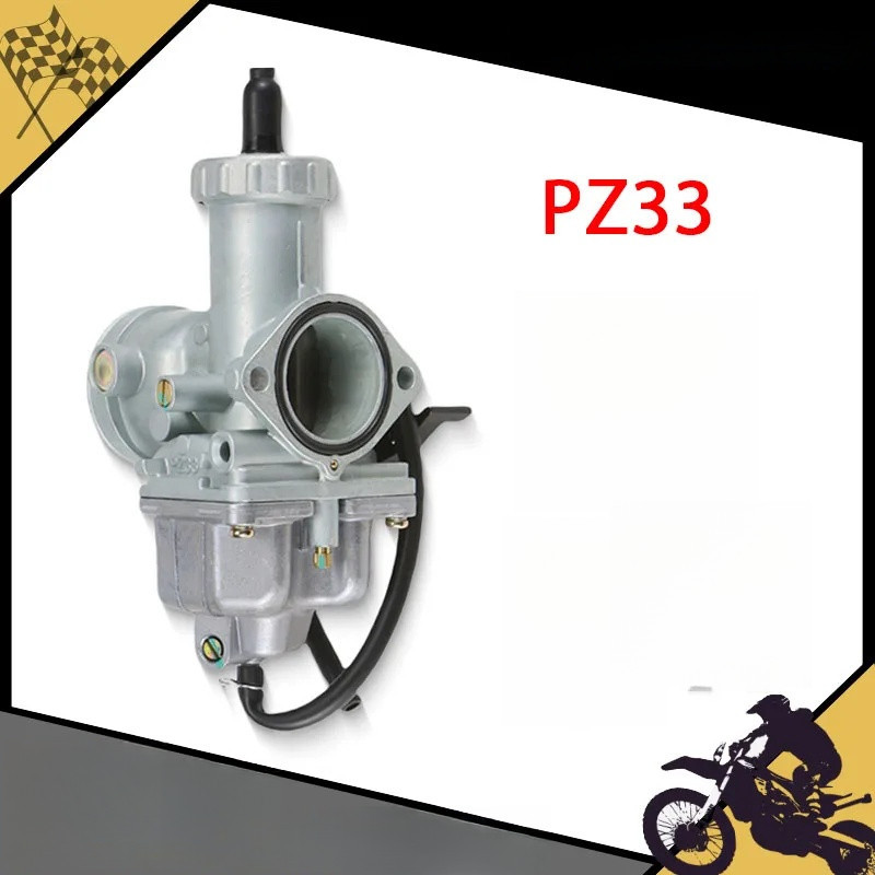 33mm คาร์บูเรเตอร์รถจักรยานยนต์ Carb พร้อมท่อร่วมไอดีสําหรับ CG TMX 250cc 300cc 350cc 400cc QUAD Off