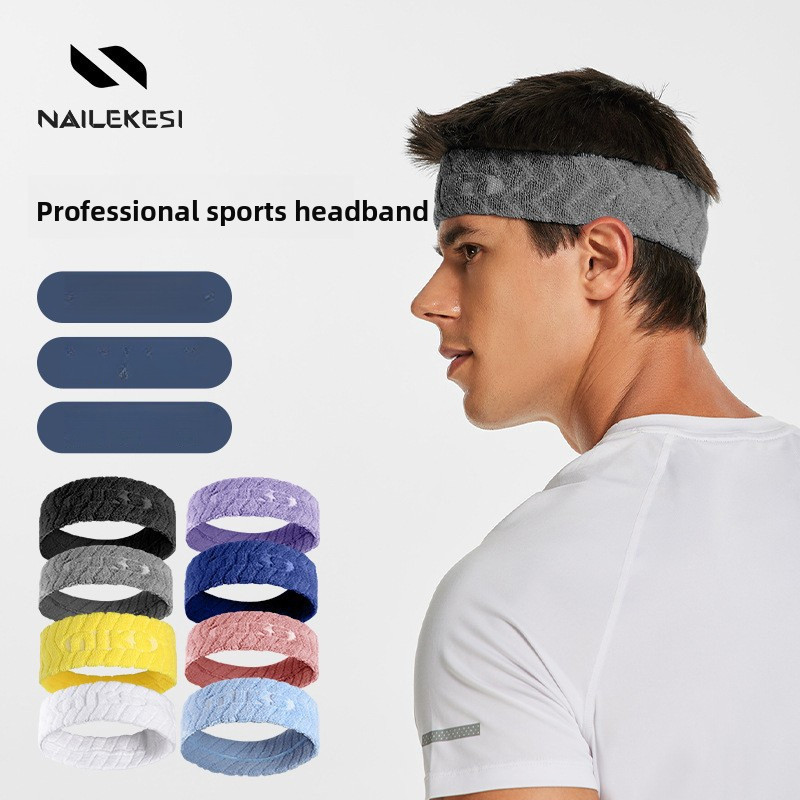 Sports Headband Sweat Absorbing Headband Running Yoga Fitness Basketball Pure Cotton Headband
