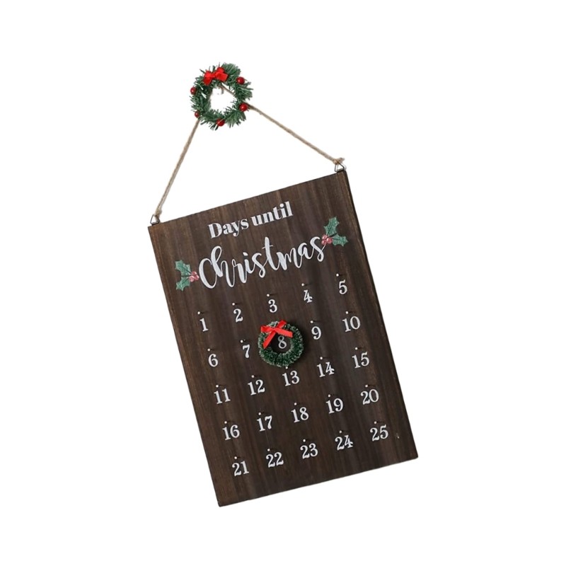 Cozy ปฏิทินนาฬิกาคริสต์มาส Oaken ติดผนังสําหรับดาดฟ้าวันหยุดในบ้าน