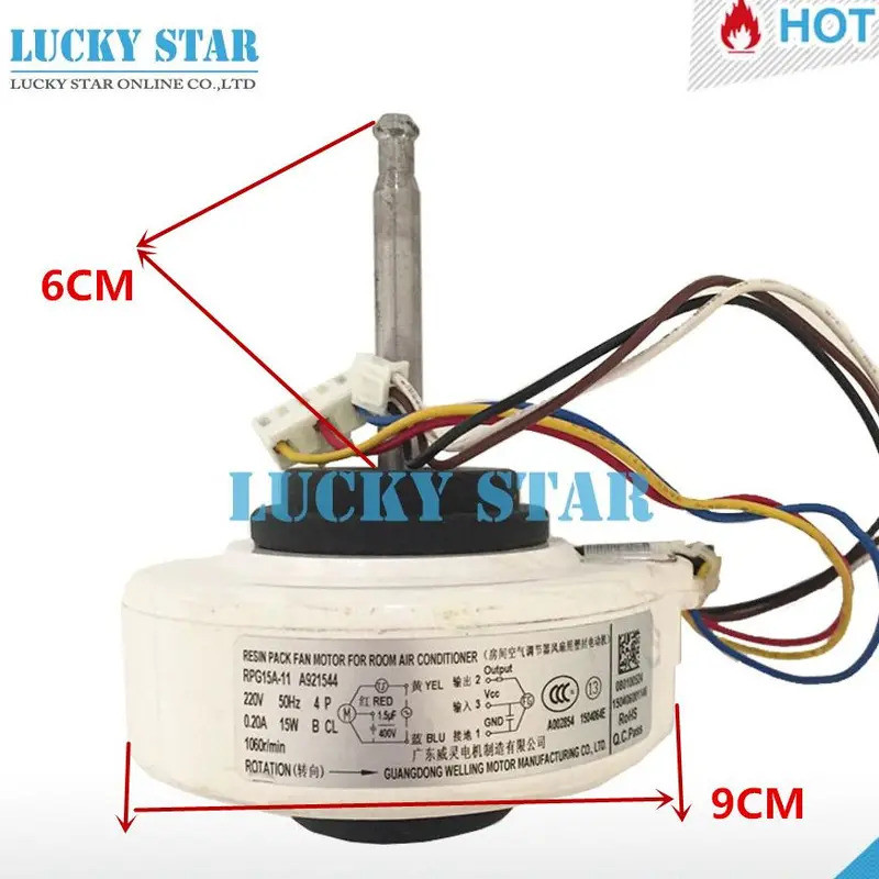 100% ใหม่ สําหรับมอเตอร์แอร์ RPG15A-11 มอเตอร์พัดลม งานดี