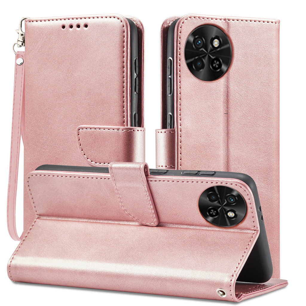 เคสโทรศัพท์ YBD สําหรับ ITEL S23 ‎S665L S665LN ฝาครอบหนังหัวเข็มขัดสไตล์พลิกเปลือกนิ่มป้องกัน