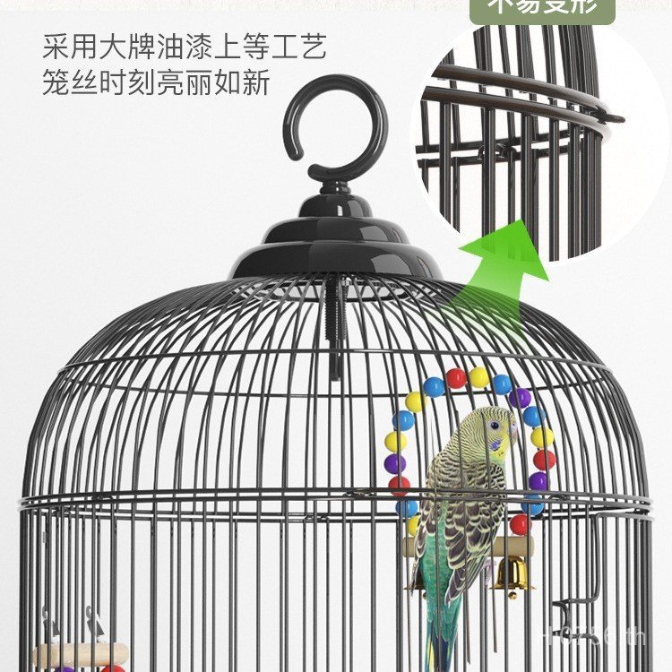 Xu เฉพาะกรง Xuan กรงหรูหรา Phoenix Tiger Skin Birdcage Villa Parrot Myna Wen Daquan รอบโลหะขนาดใหญ่ 