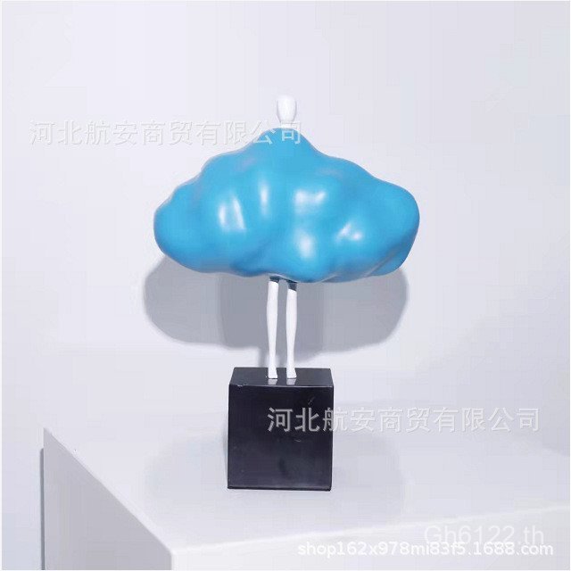 เครื่องประดับนุ่มสร้อยคอนำเข้า ออกแบบสร้างสรรค์สีฟ้าเรซิน สไตล์หินอ่อนสำนักงาน โมเดล WDS6