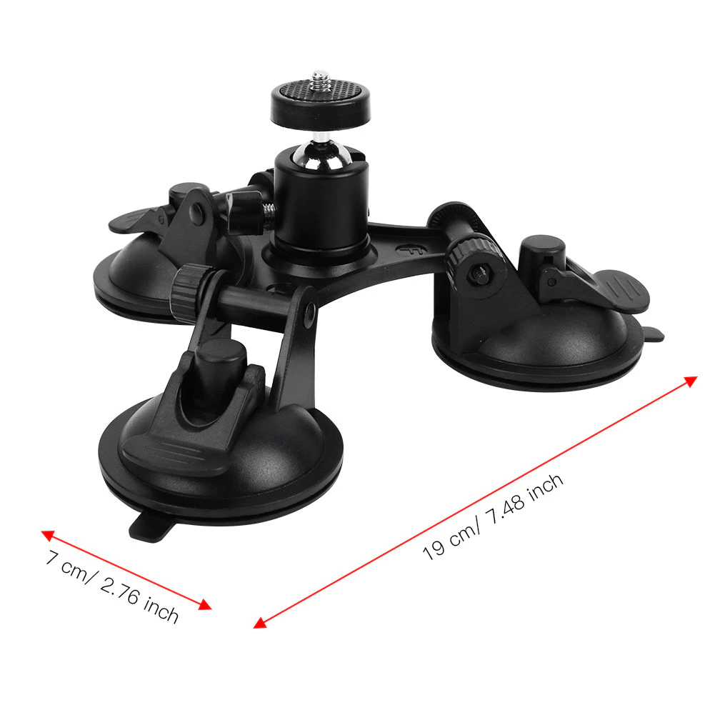 รถ กล้อง ที่ยึดถ้วยดูดติดสามทนต่อการสึกหรอสำหรับ OSMO GoPro thumbnail 8