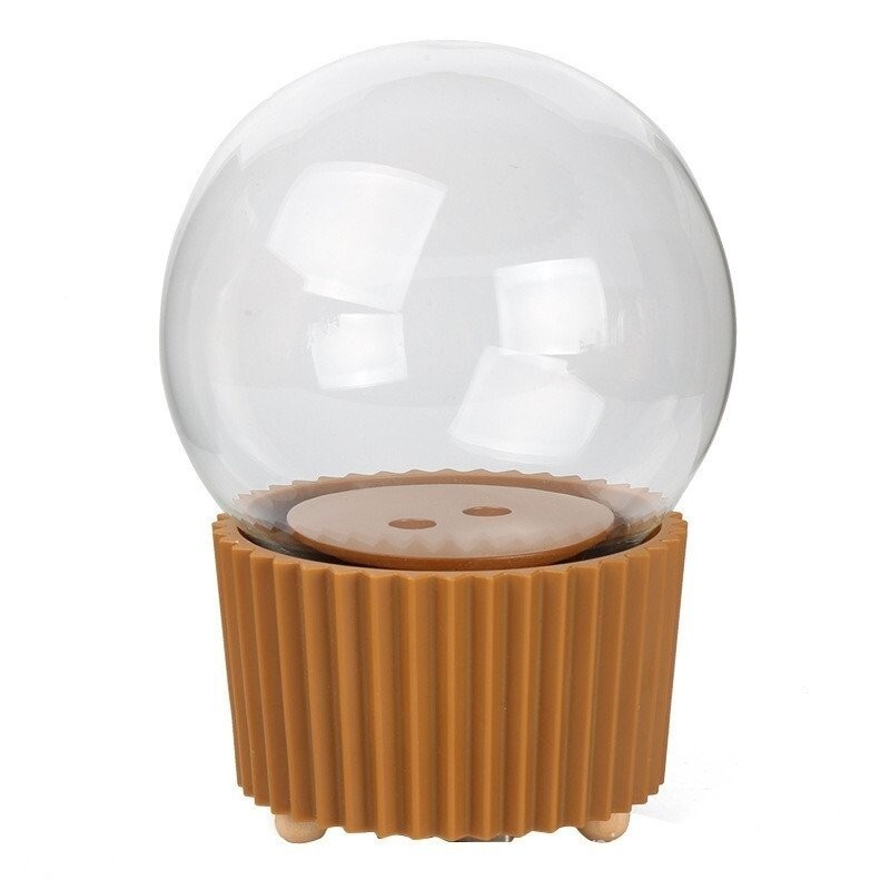 Eternal Flower Glass Cover Music Box Dried Flower Dustproof Display Cover Transparent Ornament