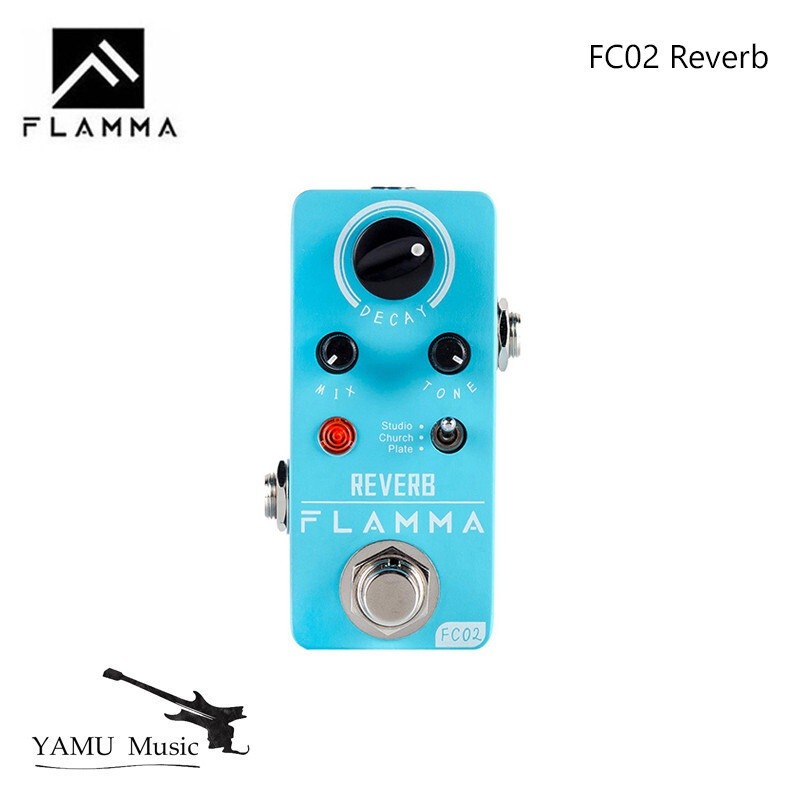 FLAMMA FC02 Electric Guitar Pedal Reverb Effects Pedal with Studio Church Plate Effects True Bypass 